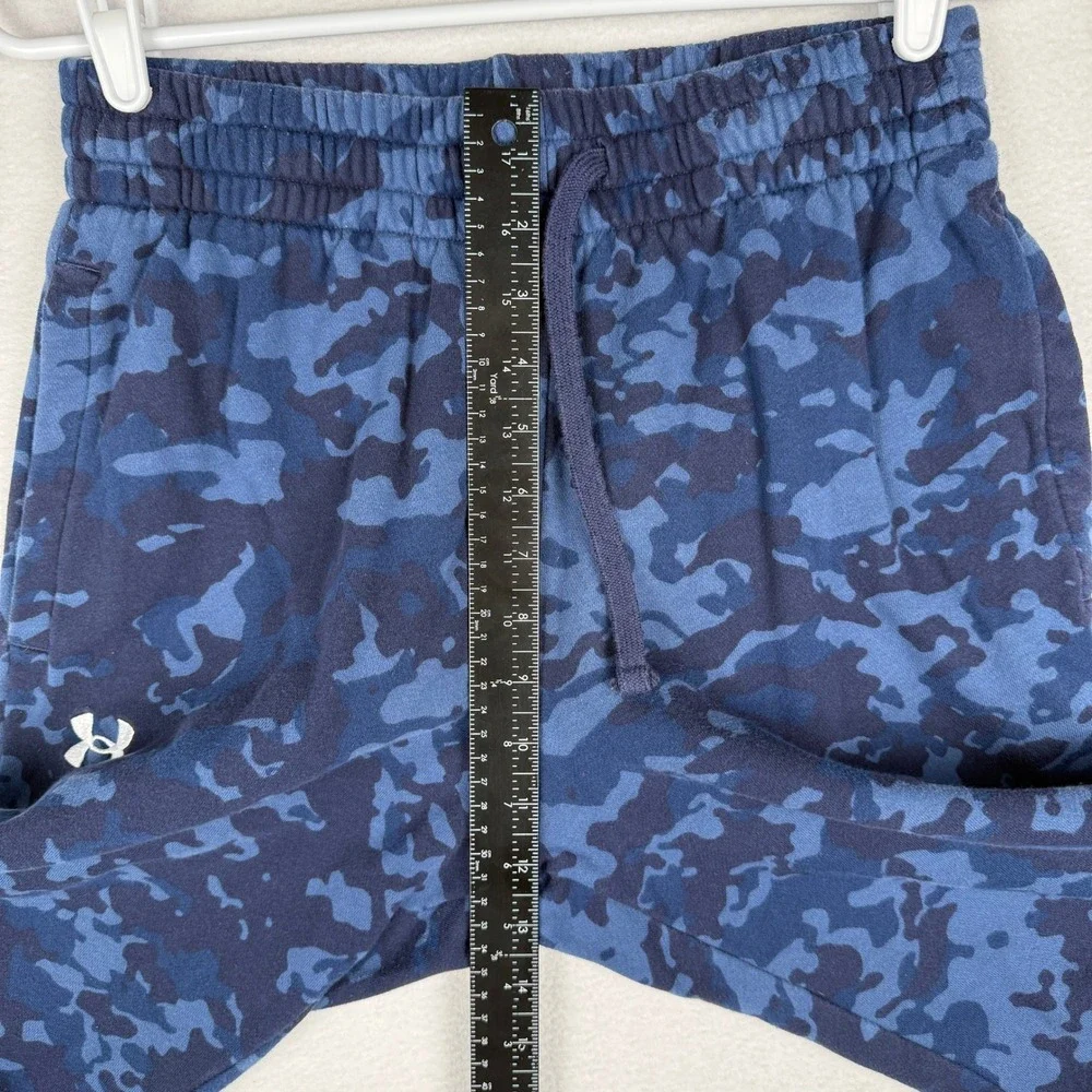 Under Armour Mens M Rival Fleece Camo Joggers Blue Navy Camouflage Pants 1382293